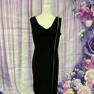 Calvin Klein One Shoulder Black Dress